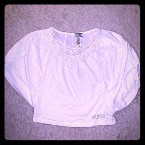 Guess white lace top